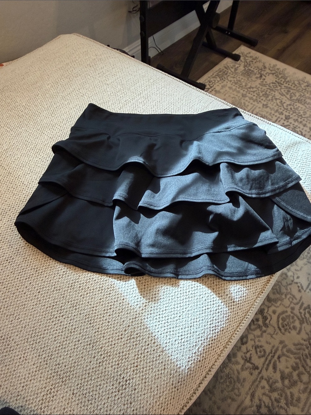 Ideology Black Tiered Ruffle Skort